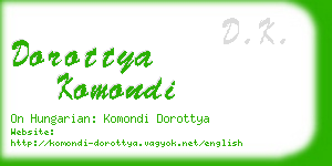 dorottya komondi business card